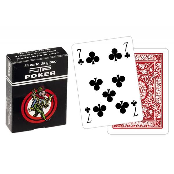 Carte Poker Floreale Rosso Long Life NTP in PVC - Dal Negro
