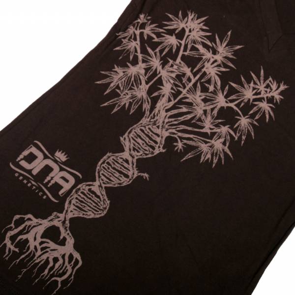 Dna - T-Shirt Donna Double Helix Tree Nero/Grigio M