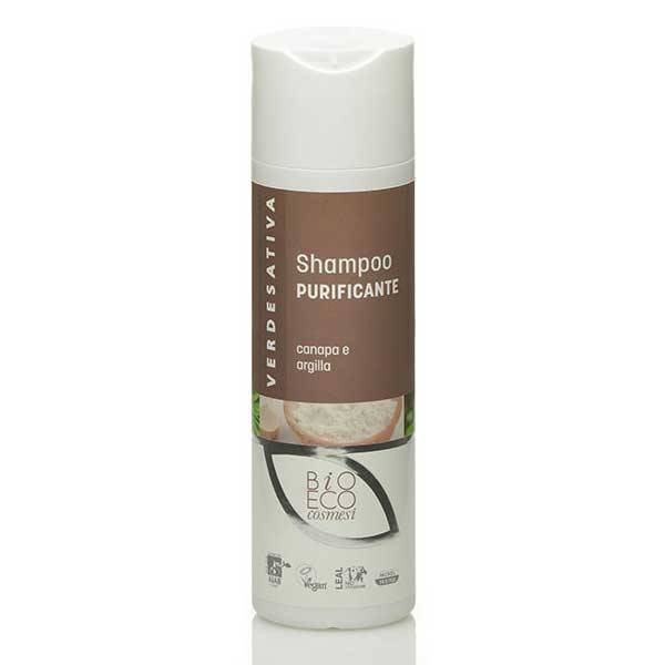 Shampoo Crema all'argilla bianca - canapa ed argilla ml 200 - Verdesativa	