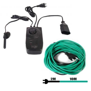 Resistenza Stagna Riscaldante 12m 60W + Termostato - Mini Serre e Terrari