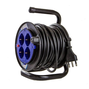 Prolunga Avvolgicavo 15mt - 4x Schuko Bipasso