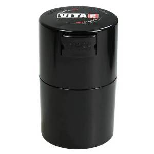TightVac - VitaVac contenitore ermetico 0,06L - Nero/Tappo Nero