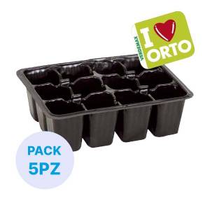 Semenzaio in plastica Verdemax I LOVE ORTO - 5x12 vasetti