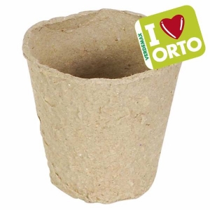 Vasetto tondo biodegradabile di Verdemax - I LOVE ORTO - Øcm6 x h5,5
