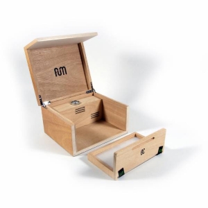 Fum Box Small - Scatola da Tavolo con Umidificatore in Okumè