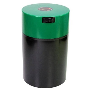TightVac - Coffeevac contenitore ermetico 1,85L - Nero/Tappo Verde Scuro