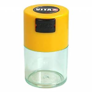 TightVac - VitaVac contenitore ermetico 0,06L - Trasparente/Tappo Giallo