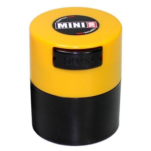 TightVac - MiniVac contenitore ermetico 0,12L - Nero/Tappo Giallo