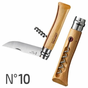 Opinel N°10 Coltello Inox con Cavatappi