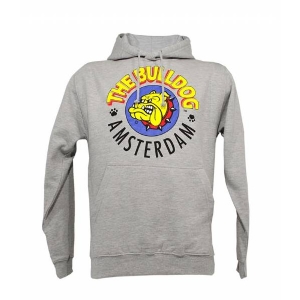 The Bulldog - Felpa Cappuccio Grigia Logo Originale M