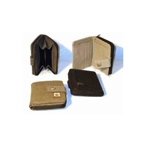 Portafoglio con cerniera Kaki - Pure