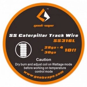 GEEKVAPE SS Caterpillar Track Wire SS316l (28GA 4+30GA) 3 metri