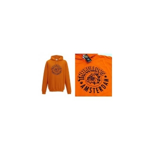 The Bulldog - Felpa Capuccio Arancione Logo - S