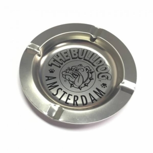 The Bulldog - Tin Ashtray - Silver