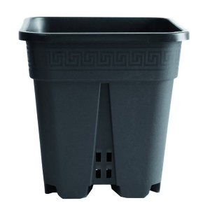 Vaso a rete quadrato Super Vega Nero (25x25x25,5 cm)