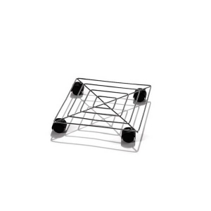 Sottovaso quadrato in acciaio con ruote 30 cm