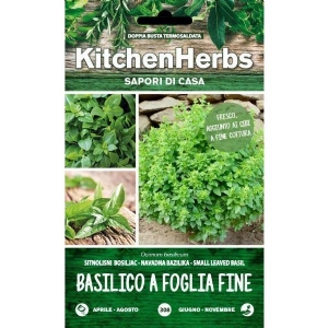 Kitchen Herbs - Basilico a Foglia Fine - Sem. Dotto