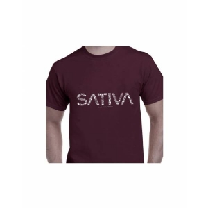 T-Shirt 420 - Stampa doppia Sativa vs Indica XL Bordeaux