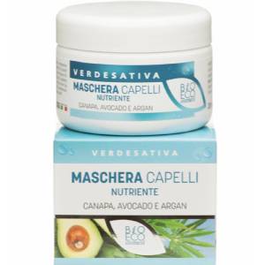 Maschera nutriente per capelli Canapa Avocado e Argan 200ml - Verdesativa