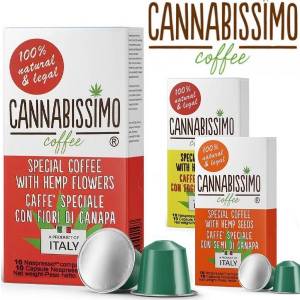 Cannabissimo - Capsule compatibili Nespresso con canapa - 10 capsule