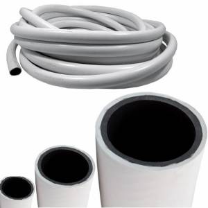 Tubo rinforzato - PVC bianco - 1mt