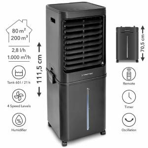 Trotec - Aircooler, raffrescatore, umidificatore, ventilatore PAE 80