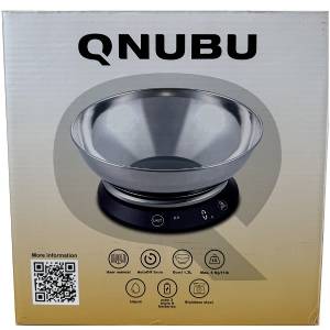 Qnubu - Equal Bowl - Bilancia digitale con ciotola (da 1 g a 5000 g - da 0 ml a 5000 ml)
