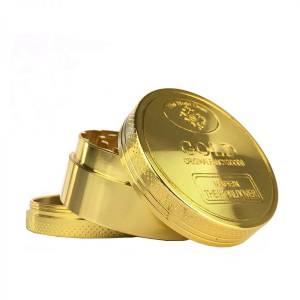 Grinder in Metallo Gold Ingot 4 Parti - 50mm