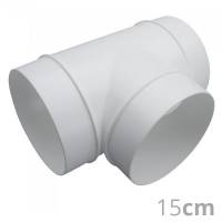 Raccordo a T in PVC per condotte - Ø15cm