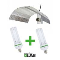 Kit CFL Crescita e Fioritura - EnviroGrow BY Lumii - Compact FLUO 130W Crescita + 130W Fioritura