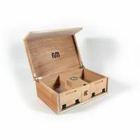 Fum Box Large - Scatola da Tavolo con Umidificatore in Okumè