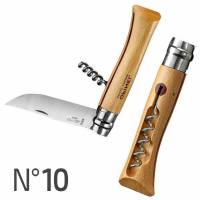 Opinel N°10 Coltello Inox con Cavatappi
