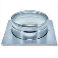 Flangia di raccordo, metallo zincato, base quadrata, Ø 250mm