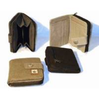 Portafoglio con cerniera Kaki - Pure