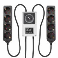 LUMii - Black 8-Way Schuko Contactor Timer