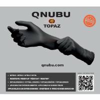 Qnubu - Topaz guanti professionali in nitrile neri box 300 pz - L