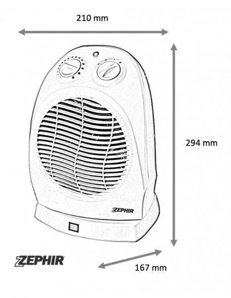 Zephir - Termoventilatore oscillante 2000w