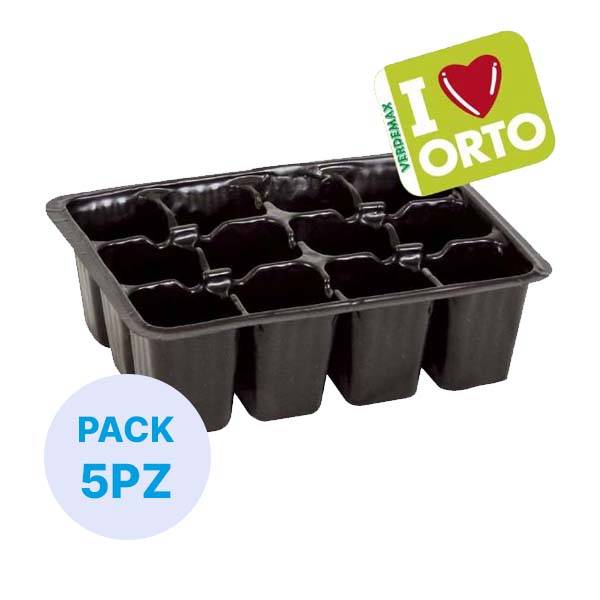 Semenzaio in plastica Verdemax I LOVE ORTO - 5x12 vasetti