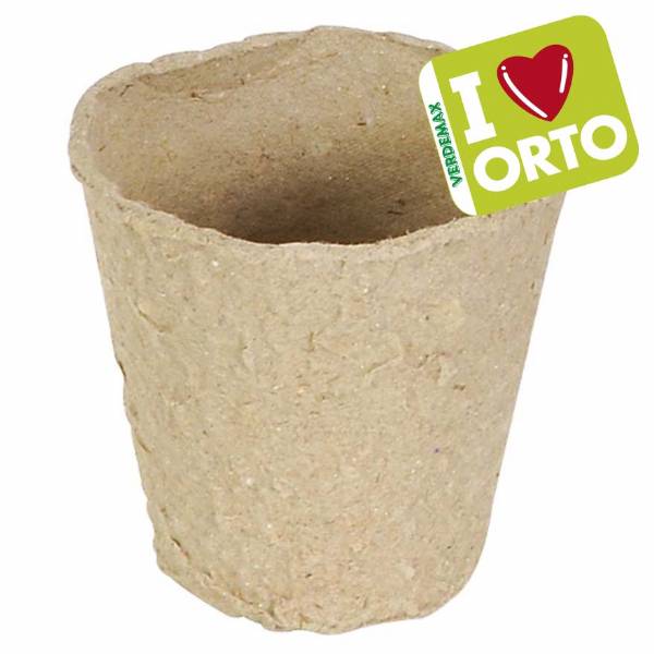 Vasetto tondo biodegradabile di Verdemax - I LOVE ORTO - Øcm6 x h5,5