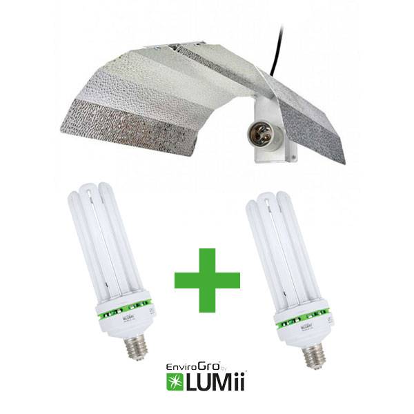 Kit Luce Indoor Lampada CFL 125W AGRO Per Crescita e Fioritura 