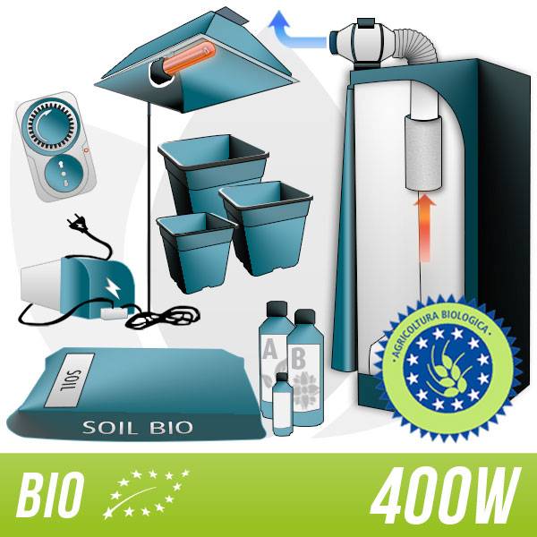 Kit 400w Coltivazione Indoor Biologico + Grow Box Allestista