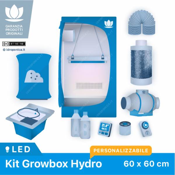 Kit Growbox Hydro 60x60cm LED