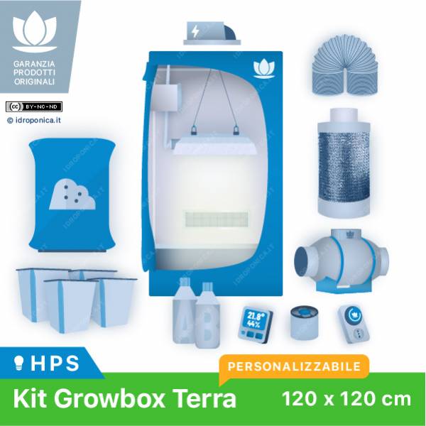 Kit Growbox Terra 120x120cm HPS
