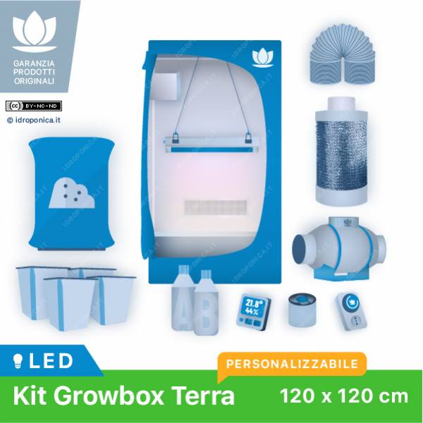 Kit Growbox Terra 120x120cm LED