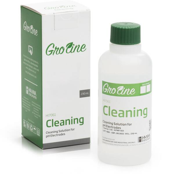 GroLine - Soluzione di pulizia per elettrodi pH, flacone da 230 ml