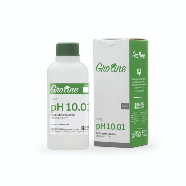 GroLine - Soluzione tampone a pH 10  con certificato di analisi, flacone 230 ml