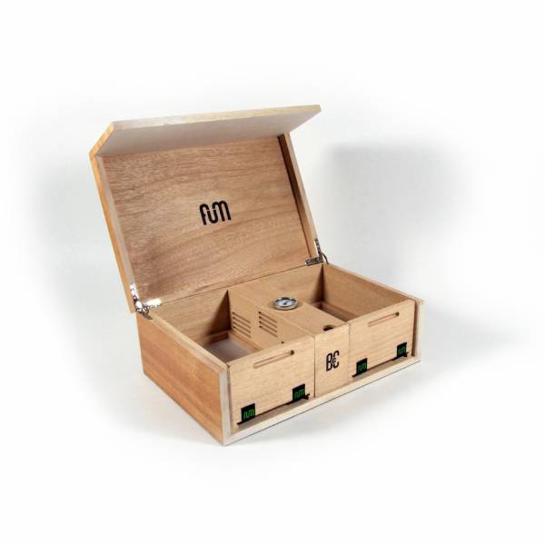 Fum Box Large - Scatola da Tavolo con Umidificatore in Okumè