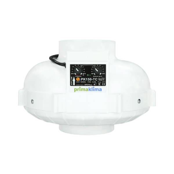 Estrattore elicoidale - Prima Klima AC - PK150-TC Ø150mm 760m3/h con termostato 
